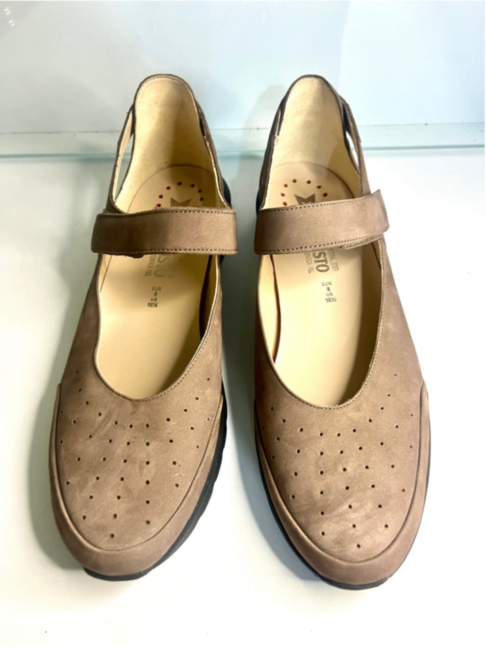 Mephisto Marsia Walnut Leather 690H Mary Jane Flats Women Size 10.5